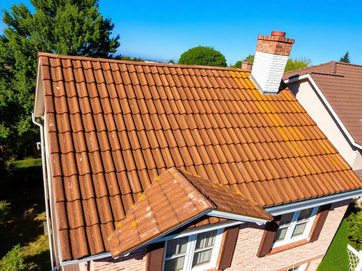 Tiled roof cleaned of moss and lichen in Essendon